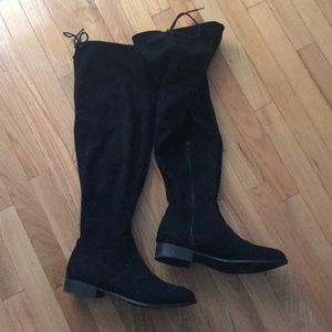 Size 12W Suede over the knee boots